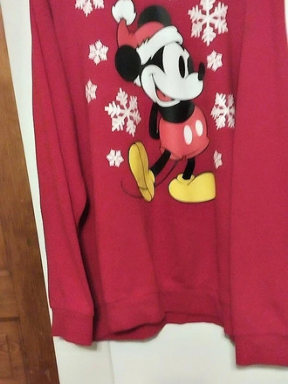 Disney Mickey Mouse Christmas Snowflake Red Pullover Sweatshirt .sz 3x. Adorbs!